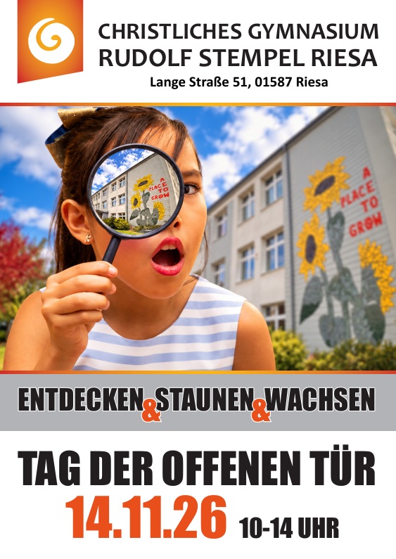 Tag der offenen Tür am Christlichen Gymnasium Rudolf Stempel am 14.11.26 Tag der offenen Tür am Christlichen Gymnasium Rudolf Stempel am 14.11.26